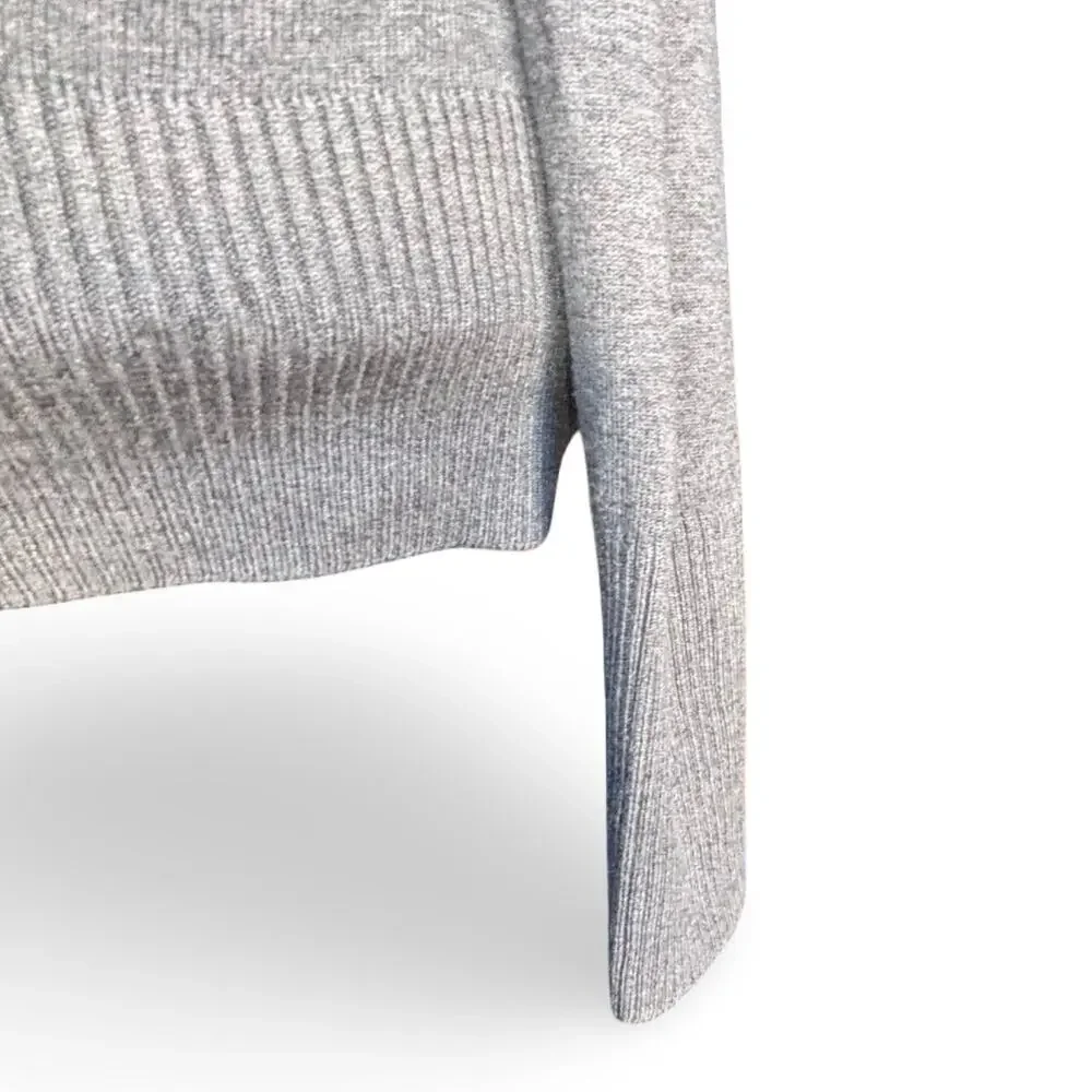 Banana Republic Silk Cotton Cashmere V Neck Grey Sweater Small Minimalist Unisex